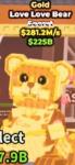 Rarest Item Gold Love Love Bear - 281.2m/s