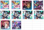 画像のキャラ10体 ストライクフリーダム完凸+ラクス凸+ Zガンダム+ジャスティス
