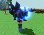 庭を成長させる Corrupted Kitsune 青い狐