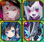 魂神廻錬<総督>ネーハ+双醒魂公ダランティ+巫獣の魂神ユレア+魔界の邪氷姫イオレット+光結晶1100